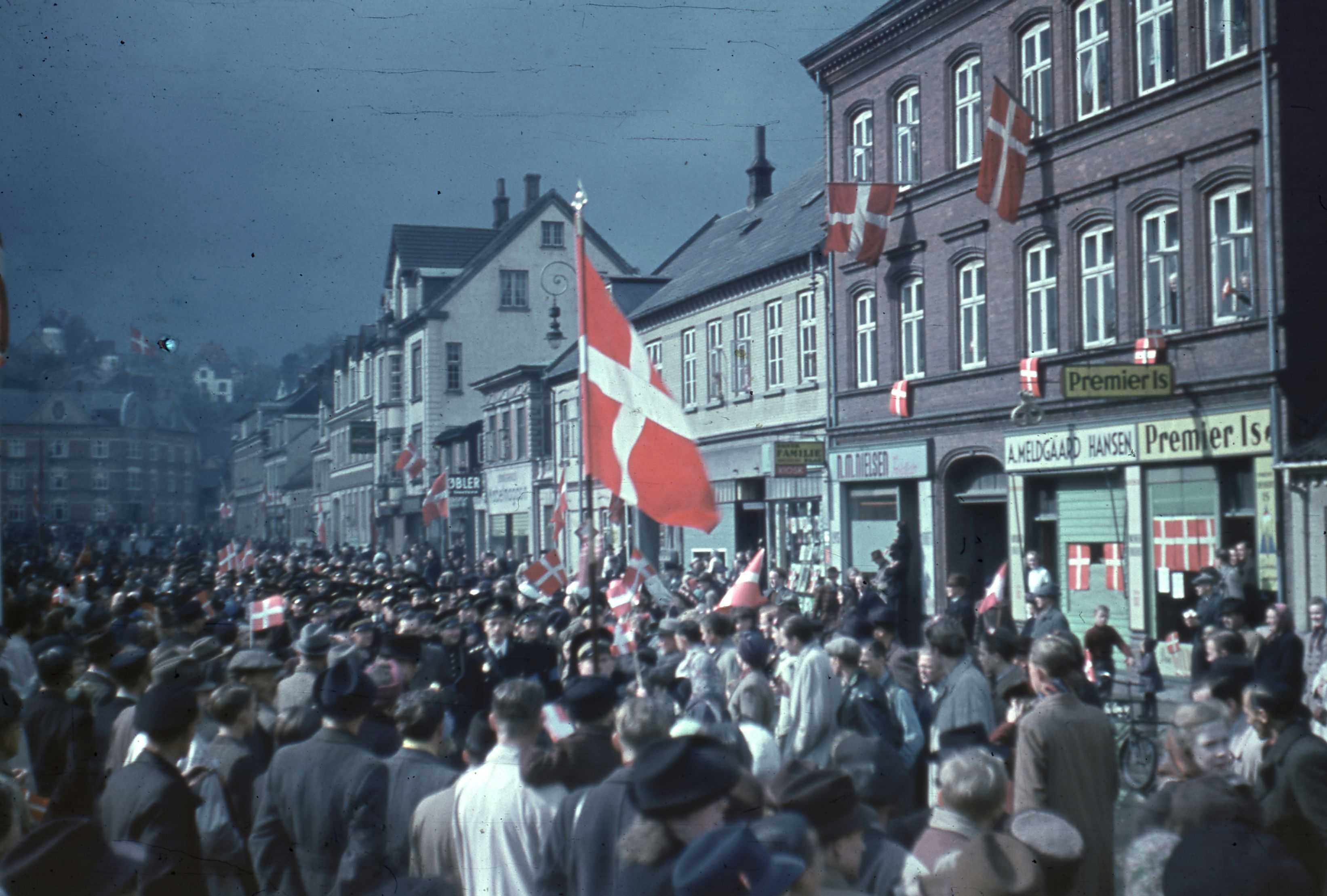 Foto fra Vejle den 5. maj 1945