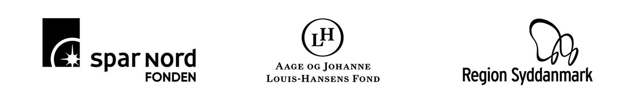 Logoer: Spar Nord Fonden, Louis-Hansen Fonden, Region Syddanmark