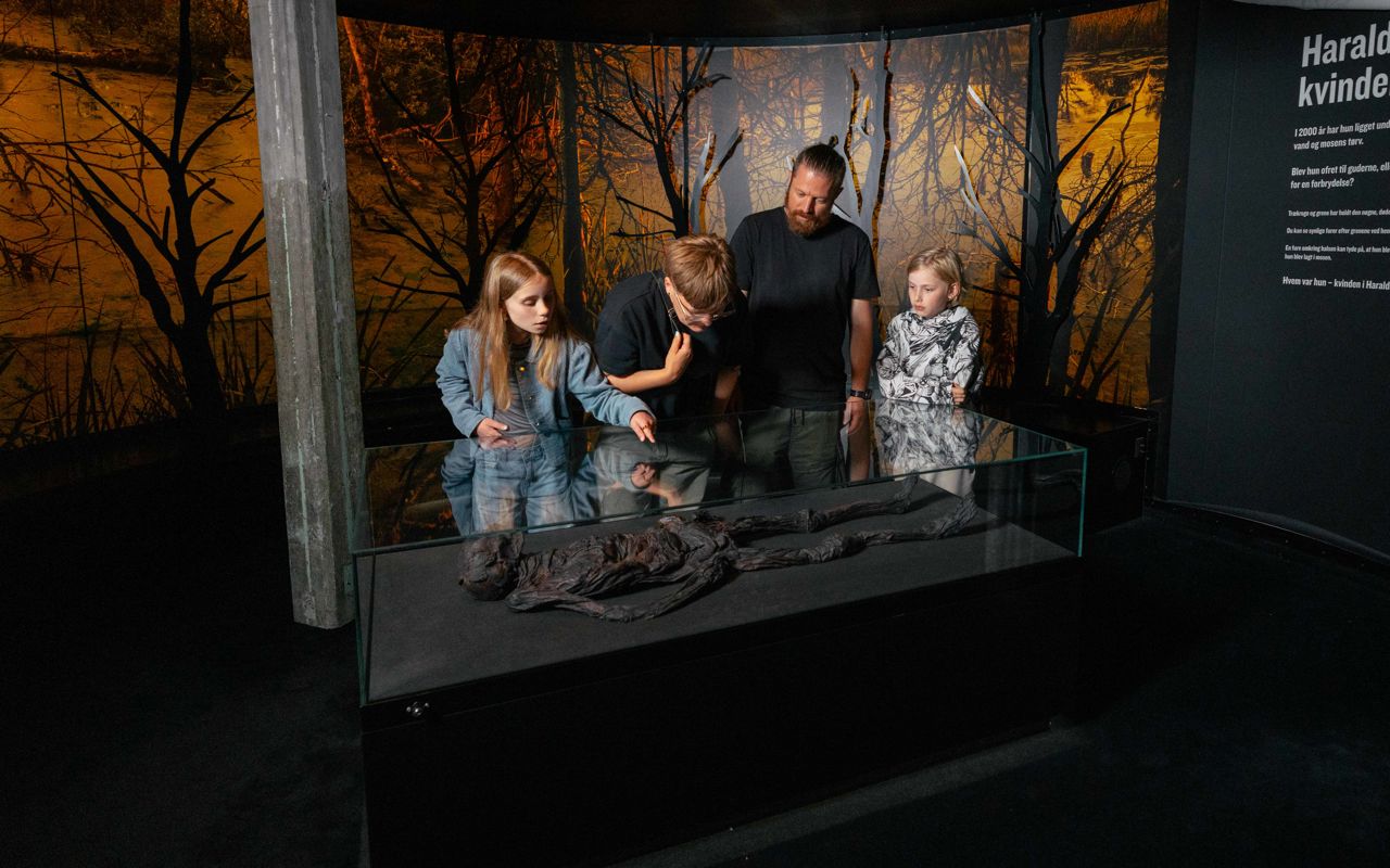 Familie ved moselig