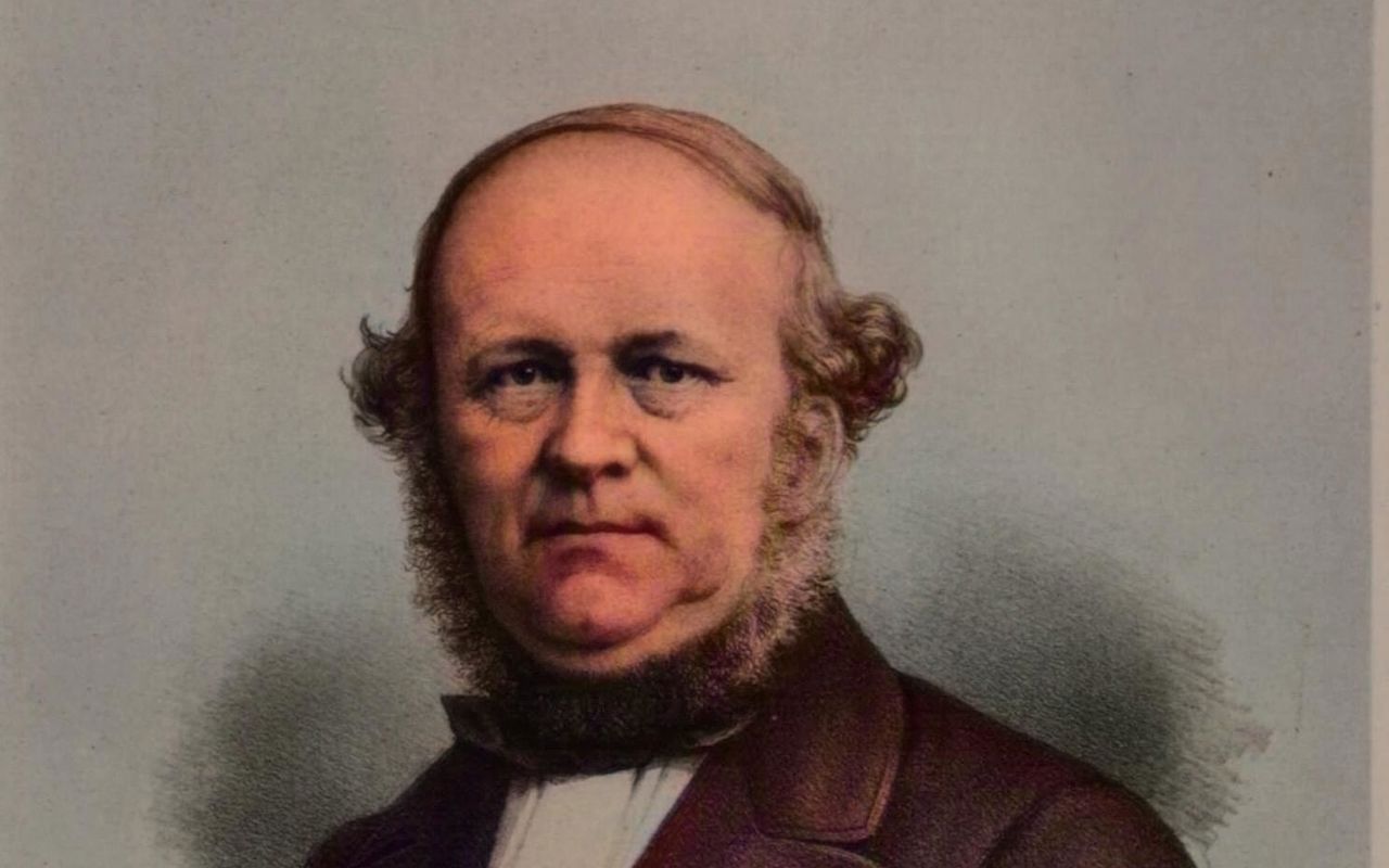 Hubertz. Farvelagt originaltegning