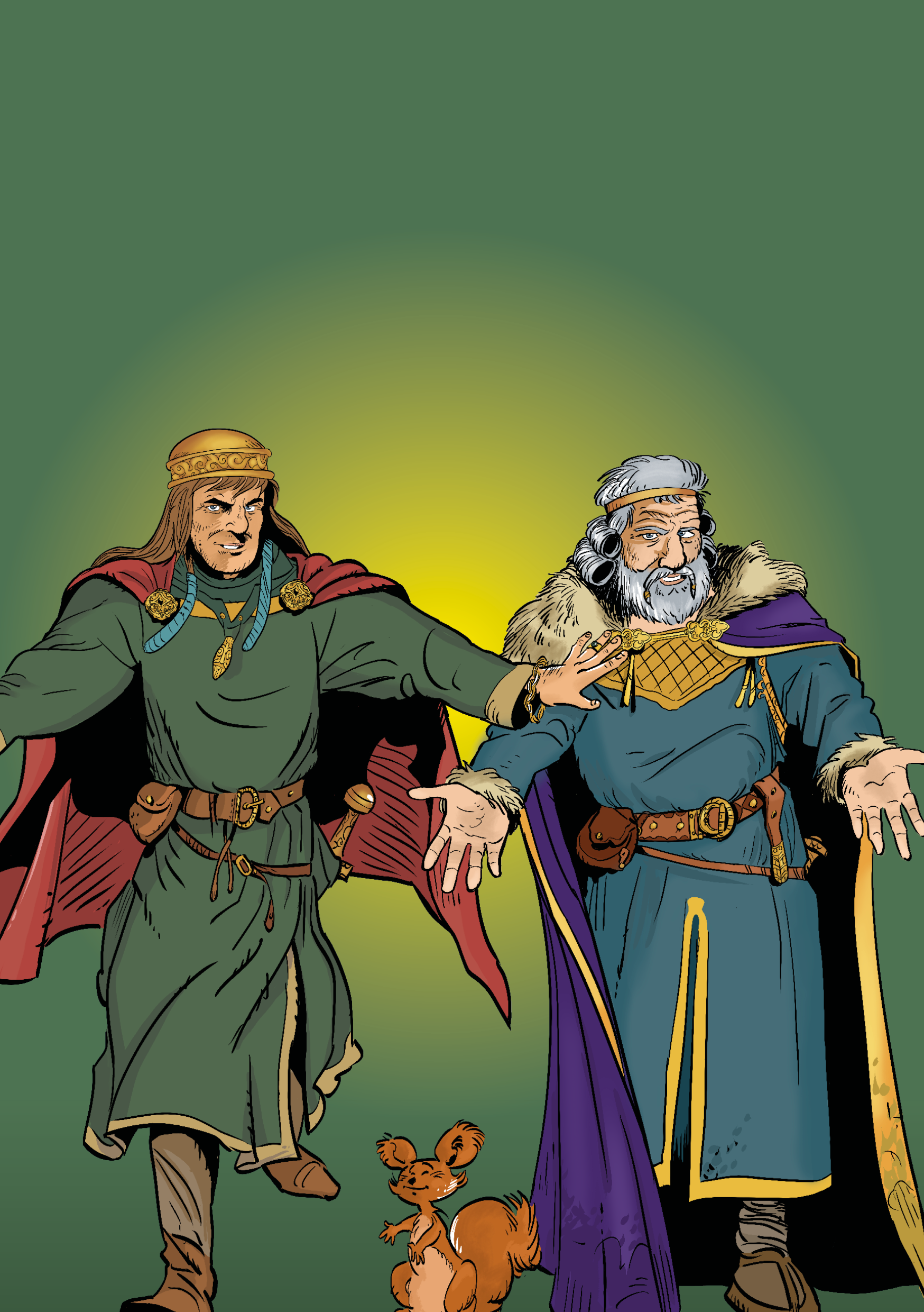 Tegning af to konger