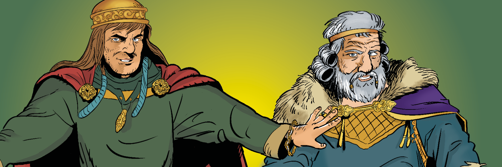 Tegning af to konger