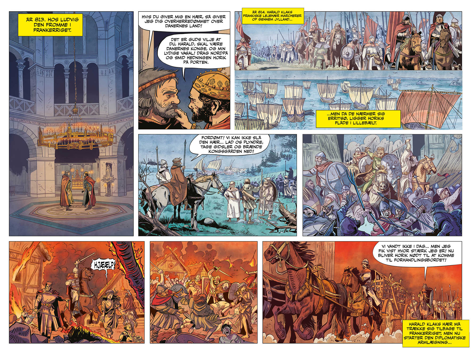 Tegneserie-side fra De Første Konger
