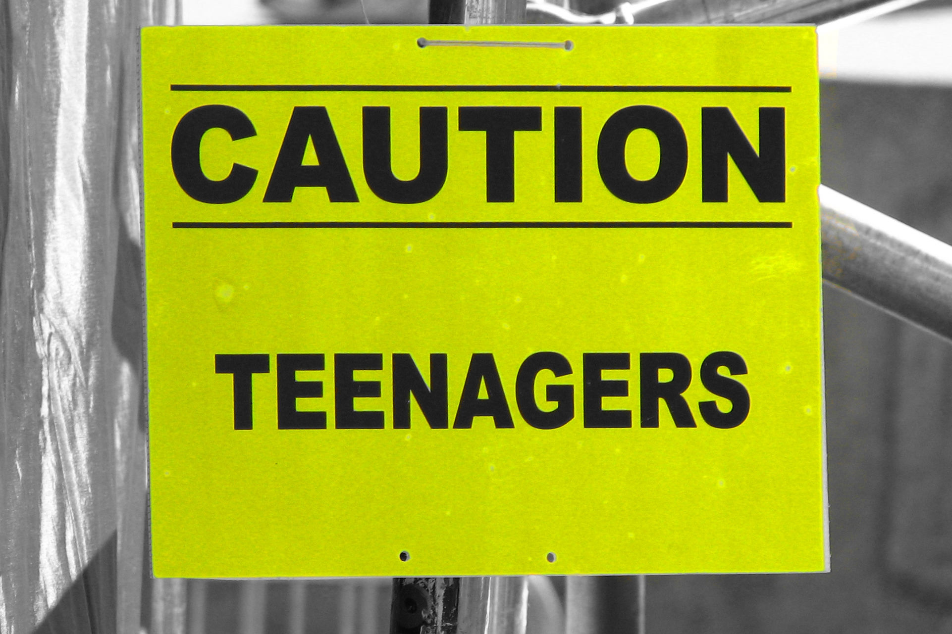 Caution teenagers