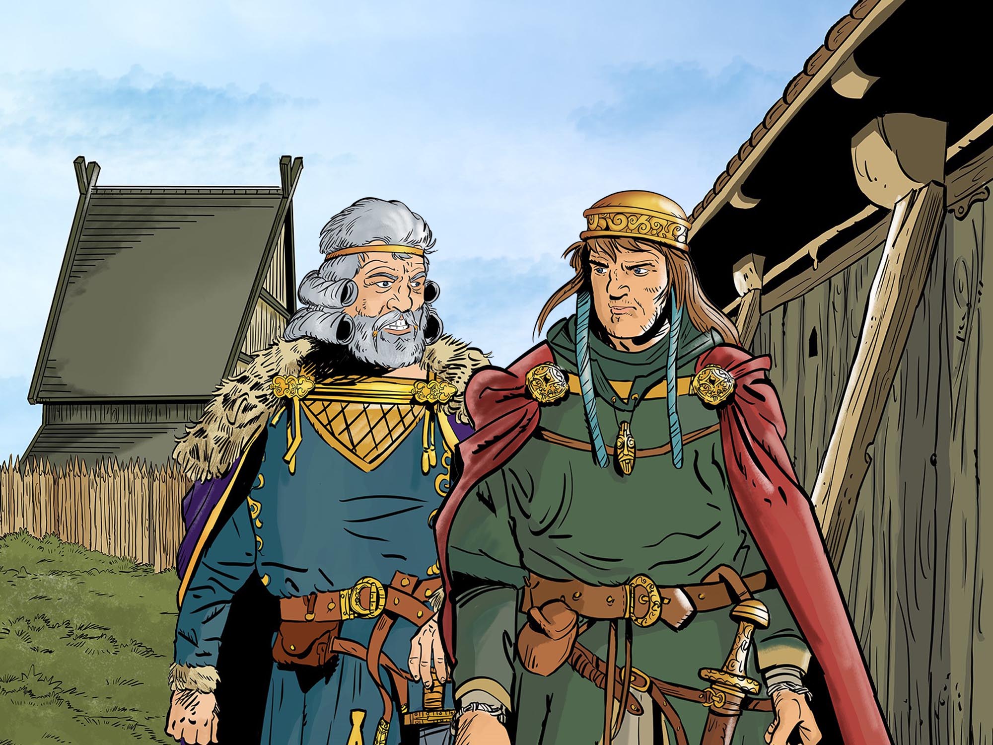 tegning af to konger